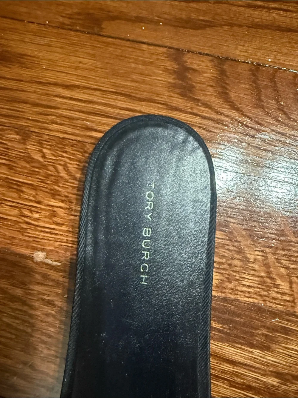 Tory Burch Black Logo Slide Sandals